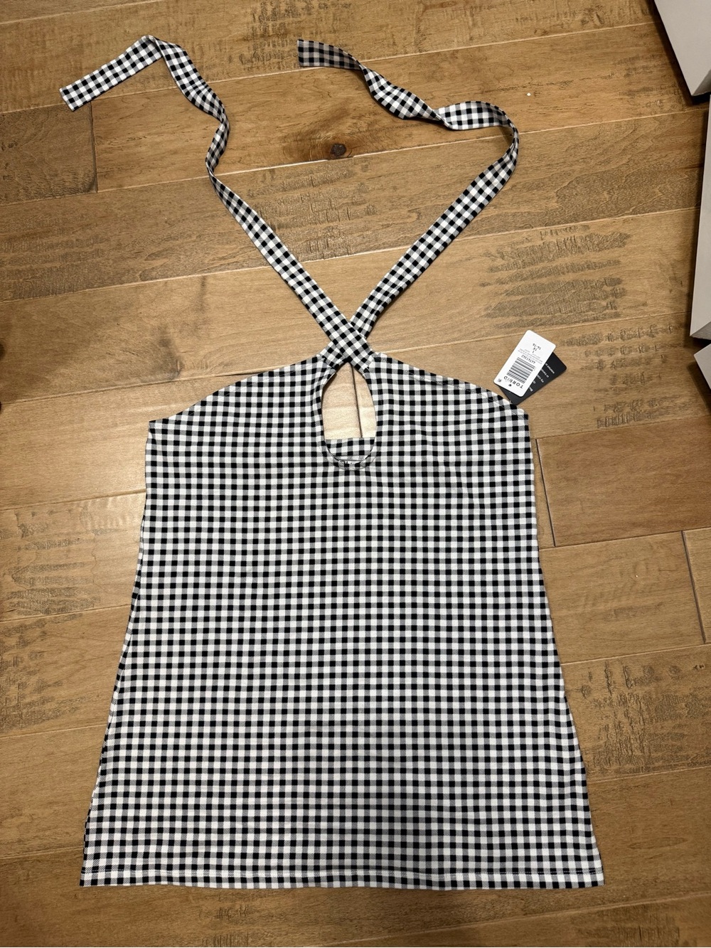 torrid Black & White Gingham Halter Camisole